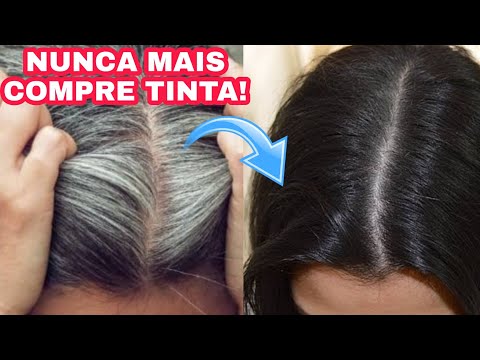 Use isso nos CABELOS BRANCOS e NUNCA MAIS use tinta! Pinte o cabelo sem química e sem tinta